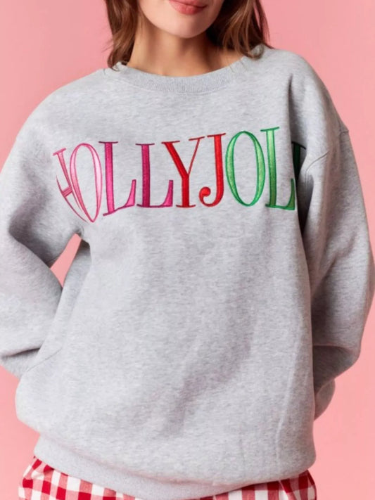 Holly Jolly Crew Neck Christmas Sweatshirt