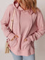 Waffle Knit Fleece Lined High Low Oversized Hoodie