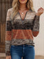 Quarter Zip Color Block Top