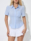 Gingham Short Sleeve Button-Up Shirt