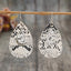 PU Leather Sequin Teardrop Earrings