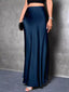 Satin High Waist Maxi Skirt