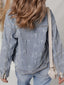Bow Knot Print Light Wash Raw Hem Denim Jacket