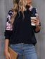 Floral Long Sleeve Round Neck Top