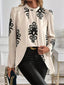 Printed Long Sleeve Blouse