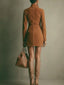 Full Size Zip-Up Long Sleeve Mini Dress Plus Size