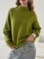 Mock Neck Dropped Shoulder Sweater