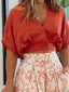 Surplice Top and High Waist Pants Set