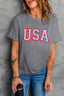 USA Round Neck Short Sleeve T-Shirt