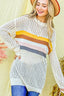 And The Why Color Stripe Summer Sweater Top