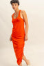HYFVE Scoop Neck Side Tie Detail Midi Dress