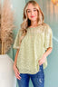 And The Why Woven Leopard Pattern Baby Doll Blouse