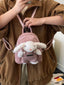 Bunny Plush Decor Backpack Bag