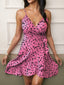 Leopard Print Surplice Cami Dress