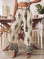 Boho Print Wide Leg Pants