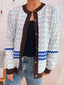 Geometric Pattern Button Up Cardigan