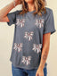 Sequin Bow Short Sleeve Tee