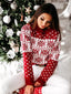 Snowflake Pattern Long Sleeve Sweater