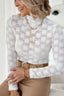 Mock Neck Long Sleeve Lace Top