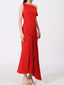Single Shoulder Pleated Dress