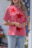 Independence Day Star Printed Mineral Wash T Shirt