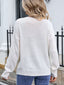 Angel Wings Crochet Flower Round Neck Sweater