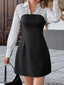 Striped Shirt Panel Bodycon Mini Dress