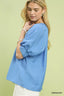 Umgee Embroidered Puff Sleeve Blouse