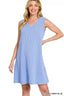 Zenana Raised Rib Sleeveless Mini Dress