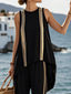 Full Size Striped Sleeveless Top and Pants Plus Size