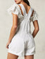 Wide Strap Square Neck Denim Overalls