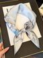 Floral Print Silk Square Scarf