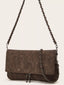PU Leather Chain Strap Shoulder Bag