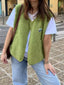 Snap Down Sherpa Vest Coat