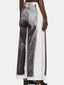 Button-Fly Contrast Jeans with Pockets