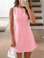 Pearl Trim Sleeveless Mini Dress