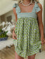Printed Tie Shoulder Mini Cami Dress