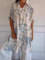 Full Size Floral Print Button-Up Shirt Dress Plus Size