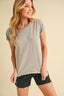 Aemi + Co Lettuce Edge Round Neck Short Sleeve T-Shirt