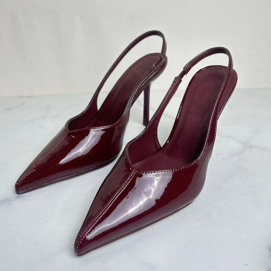 Slingback Point Toe Stiletto Pumps
