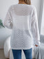 Openwork Open-Front Long Sleeve Cardigan