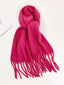 Fringe Solid Color Scarf