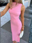 Ruched Sleeveless Bodycon Maxi Dress