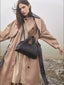 PU Leather Ruched Crossbody Handbag