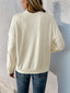 Perfee Cutout Round Neck Long Sleeve Sweatshirt