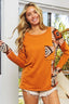 BiBi French Terry with Aztec Print Top