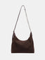 Suede Adjustable Strap Shoulder Bag