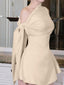 One-Shoulder Bowknot Mini Dress