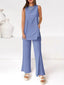 Round Neck Tank and Pants Set