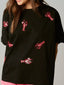 Sequin Lobster Round Neck T-Shirt